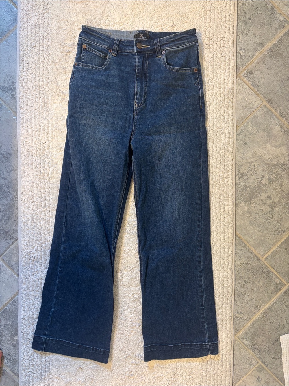 Volcom Classic Dark Blue Women's Crop Straight Jeans